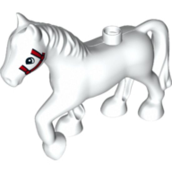 Duplo, Animal Horse with Red Bridle Pattern