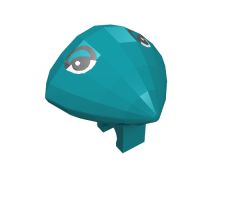 Minifigure, Head, Modified Martian with Clip, Eyes Plain Pattern
