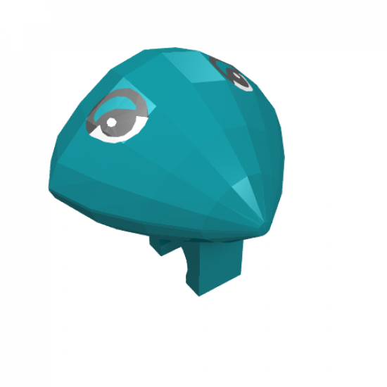 Minifigure, Head, Modified Martian with Clip, Eyes Plain Pattern