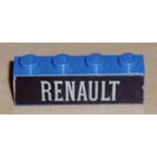 Brick 1 x 4 with White 'RENAULT' Pattern (Sticker) - Set 391