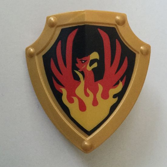Duplo, Figure Wear & Utensil Shield, Angled Triangle with Phoenix Pattern