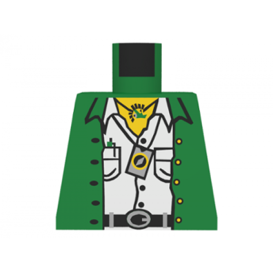 Torso Adventurers Jungle Jacket, White Shirt, and Necklace Pattern