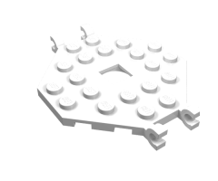 Plate, Modified 6 x 6 Octagonal with Open Center and 4 Clips (Horizontal Grip)