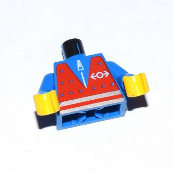 Torso Train Red Vest Pattern / Blue Arms / Yellow Hands