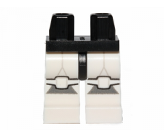 Hips and White Legs with SW Clone Trooper and Dark Bluish Gray Markings Pattern