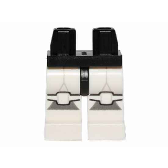 Hips and White Legs with SW Clone Trooper and Dark Bluish Gray Markings Pattern