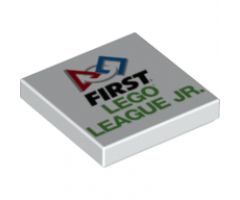 Tile 2 x 2 with 'FIRST LEGO LEAGUE JR.' Pattern