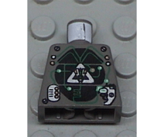 Torso Space Insectoids Silver Logo on Black Panels, 2 Silver Panels Pattern