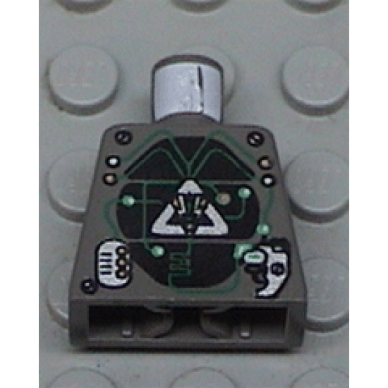 Torso Space Insectoids Silver Logo on Black Panels, 2 Silver Panels Pattern