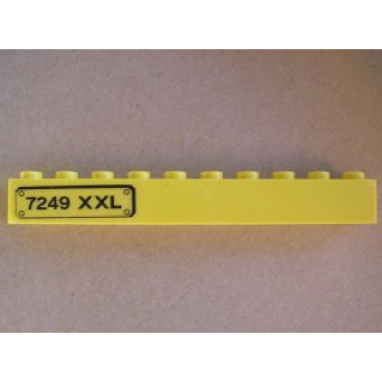 Brick 1 x 10 with '7249 XXL' Pattern Left (Sticker) - Set 7249