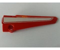 Technic, Panel Fairing # 6 Long Smooth, Side B with White Wide Stripe Pattern (Sticker) - Set 8258
