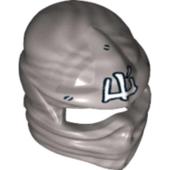 Minifigure, Headgear Ninjago Wrap with White Ninjago Logogram 'Ice' Pattern (Zane)