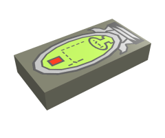 Tile 1 x 2 with Life on Mars (LoM) Elliptical Display Pattern