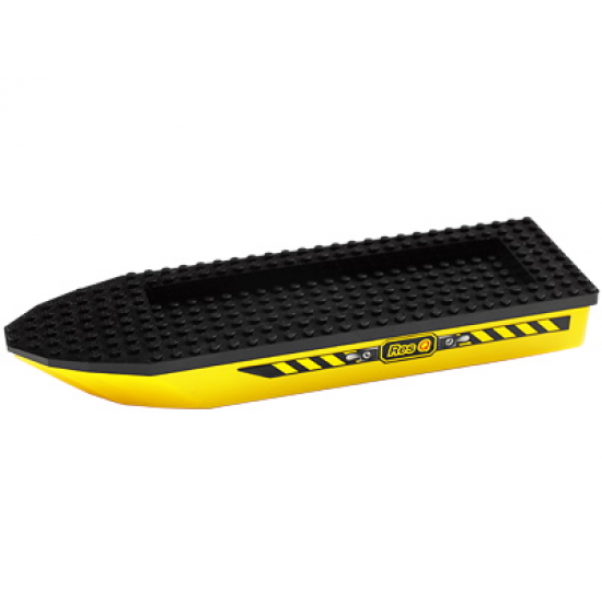 Boat Hull Unitary 32 x 10 x 1 2/3 with Black Top with Res-Q Pattern