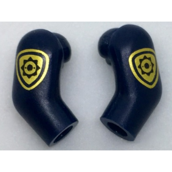 Arm, (Matching Left and Right) Pair with Gold Police Badge Pattern