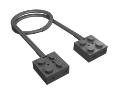 Electric, Train Track Contacts with Wire and 2 x 2 x 2/3 Brick