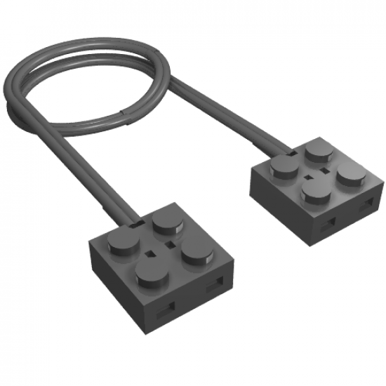 Electric, Train Track Contacts with Wire and 2 x 2 x 2/3 Brick