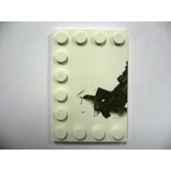 Tile, Modified 4 x 6 with Studs on Edges with Deep Sea Scuba Diver Left Half Pattern