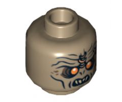 Minifigure, Head LotR Mordor Orc Pattern - Hollow Stud