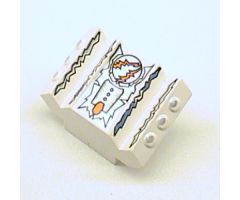Brick, Modified 2 x 2 No Studs, Sloped with Angled Side Block Extensions and Freeze Pattern (Set 4579)