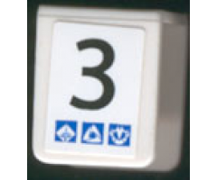 Minifigure, Body Wear Vest with Number 3 and Gravity Games Pattern on Both Sides (Stickers) - Set 3536