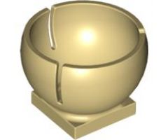 Cylinder Hemisphere 3 x 3 Ball Turret Socket with 2 x 2 Base
