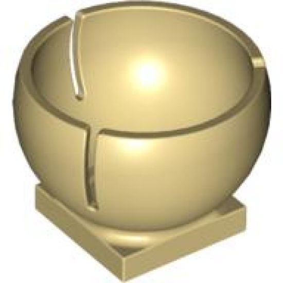 Cylinder Hemisphere 3 x 3 Ball Turret Socket with 2 x 2 Base