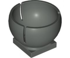 Cylinder Hemisphere 3 x 3 Ball Turret Socket with 2 x 2 Base