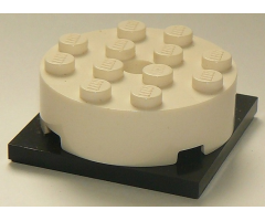 Turntable 4 x 4 x 1 1/3 Top with Black Square Base, Locking (87081 / 61485)