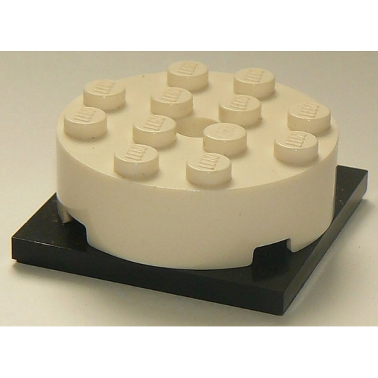 Turntable 4 x 4 x 1 1/3 Top with Black Square Base, Locking (87081 / 61485)