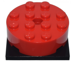 Turntable 4 x 4 x 1 1/3 Top with Black Square Base, Locking (87081 / 61485)