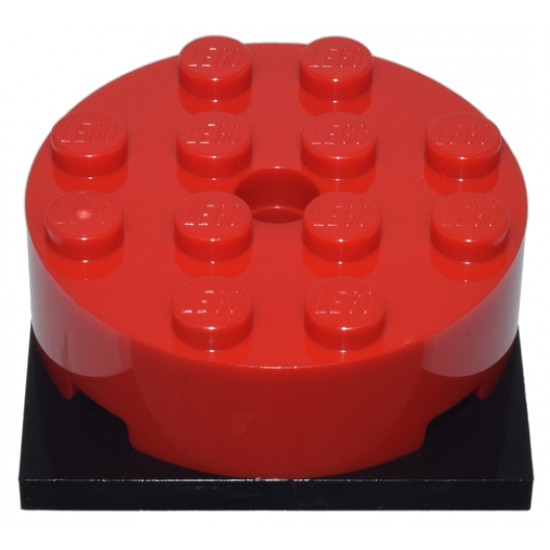Turntable 4 x 4 x 1 1/3 Top with Black Square Base, Locking (87081 / 61485)