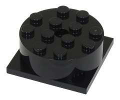 Turntable 4 x 4 x 1 1/3 Top with Black Square Base, Locking (87081 / 61485)