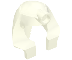 Minifigure, Headgear Headdress Mummy, Squarer Inside Front Stud, Split Inside Stud Receptacle