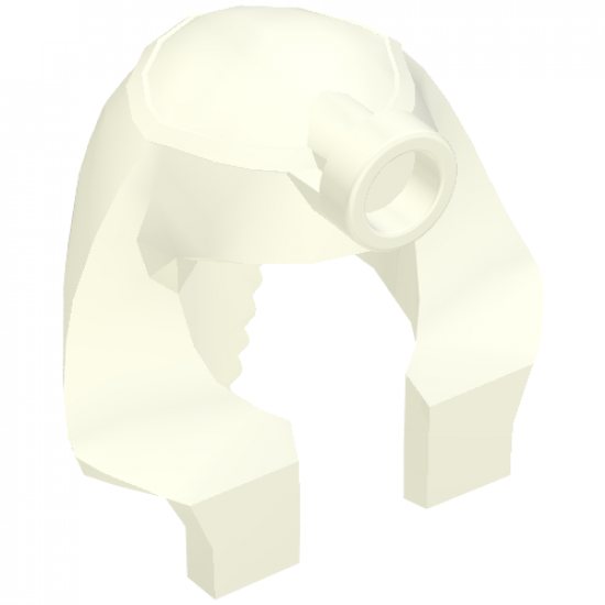 Minifigure, Headgear Headdress Mummy, Squarer Inside Front Stud, Split Inside Stud Receptacle