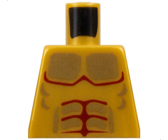 Torso Atlantis Armor with Gold Plated Muscles Outline Pattern
