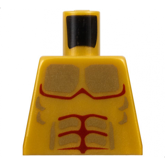 Torso Atlantis Armor with Gold Plated Muscles Outline Pattern