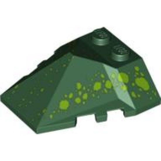 Wedge 4 x 4 Pyramid Center with Green Scale Pattern