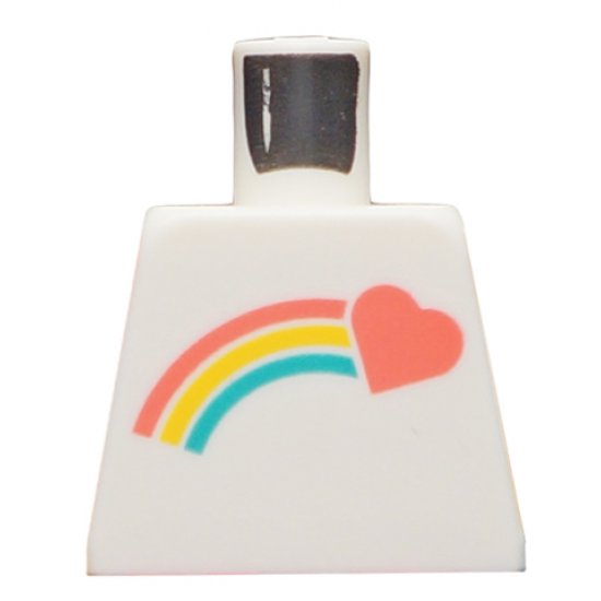 Torso Coral Shooting Heart and Rainbow Pattern