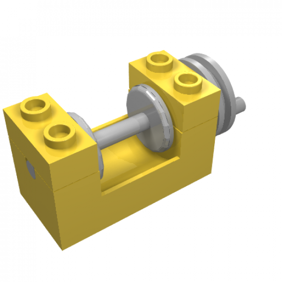 String Reel / Winch 2 x 4 x 2 (Light Gray Drum)