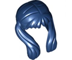Minifigure, Hair Female Long with Bangs and Front Pigtails (Rubber)