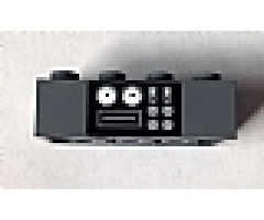 Brick 2 x 4 with Machine Gauges and Buttons Pattern (Sticker) - Set 10144