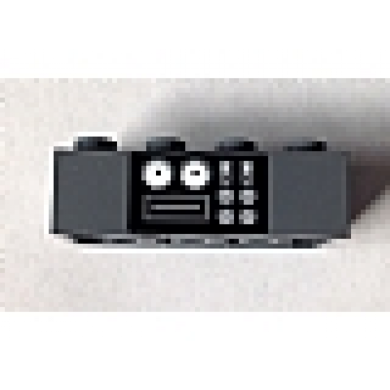 Brick 2 x 4 with Machine Gauges and Buttons Pattern (Sticker) - Set 10144
