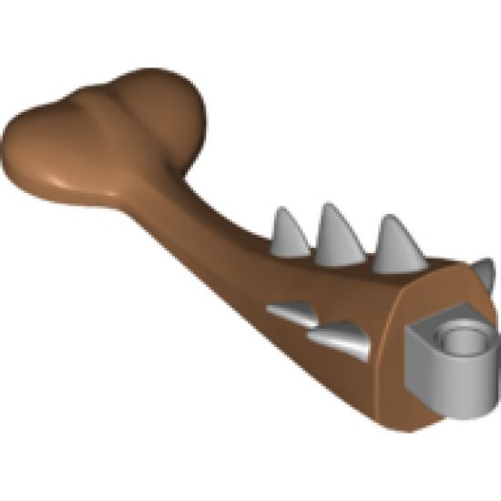 Animal, Body Part Dinosaur Tail Ankylosaurus with Pin Hole and Light Bluish Gray Spikes Pattern