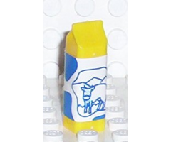 Scala Accessories Carton Milk, Label with Large Blue Shapes and Cow Pattern (Sticker) - Set 5944