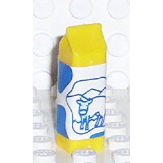 Scala Accessories Carton Milk, Label with Large Blue Shapes and Cow Pattern (Sticker) - Set 5944