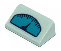 Slope 30 1 x 2 x 2/3 with Dark Azure Gauge Pattern (Sticker) - Set 41403