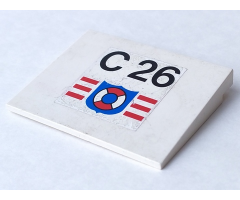 Slope 10 6 x 8 with 'C 26' & Coast Guard Logo Pattern (Sticker) - Set 4022