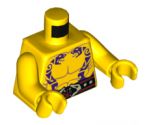 Torso Ninjago Bare Chest Muscles, Dark Purple Snake Tattoos, Belt with Tan Snake Buckle Pattern / Yellow Arms / Yellow Hands