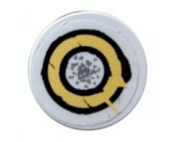 Tile, Round 2 x 2 with Worn Target Pattern (Sticker) - Set 5378